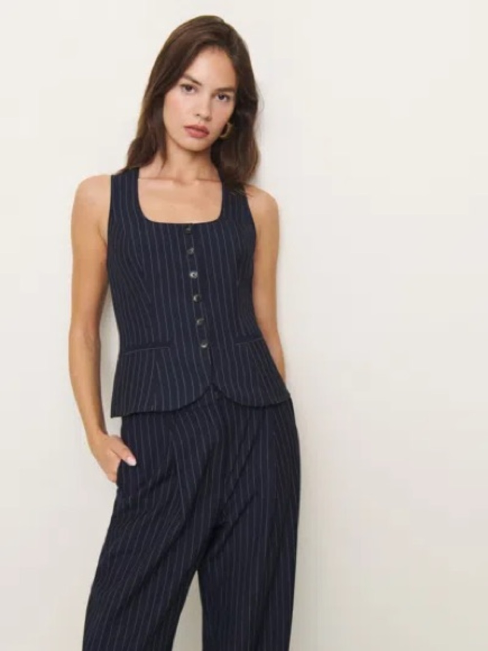 Reformation Navy Top and Tote! - Picture 3 of 9